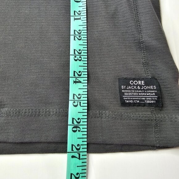 Jack & Jones Long Sleeved Cotton Shirt, Deadstock Workwear, Dark Grey, Size M - Picture 14 of 16